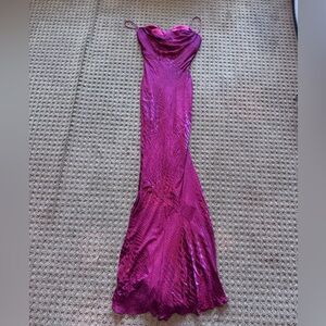 House of cb red snake skin dress